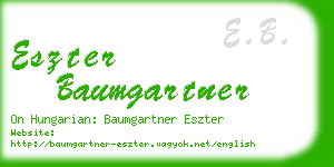 eszter baumgartner business card